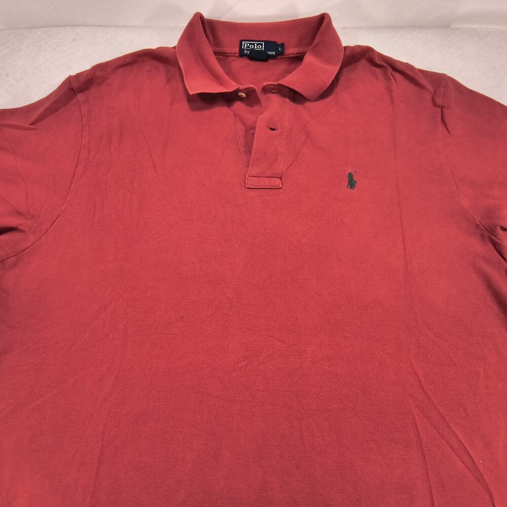 Polo by Ralph Lauren Short Sleeve Collared Polo Shirt Mens Size L Rust Orange